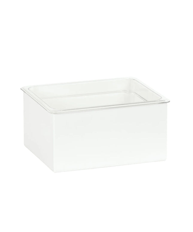 Khay Đá Hình Chữ Nhật Cal-Mil 23712-10-15 25.4 cm x 30.5 cm x 15.2 cm, Kim Loại Trắng