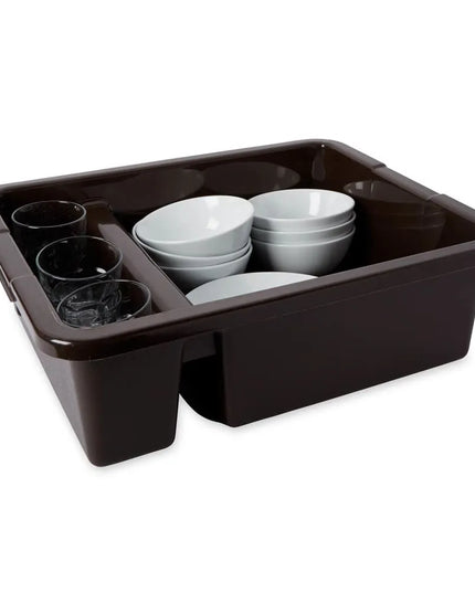 Khay Đựng Bát Đĩa Rubbermaid FG335000BRN 2 Ngăn 54.6 x 43.2 x 17.8 cm Nâu
