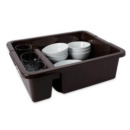 Khay Đựng Bát Đĩa Rubbermaid FG335000BRN 2 Ngăn 54.6 x 43.2 x 17.8 cm Nâu