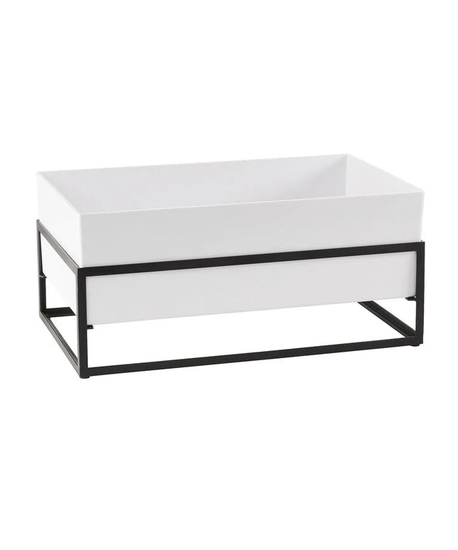 Khay Đựng Đá Cal-Mil 22020-12-13 Kèm Khay Melamine Trắng - 51.4 cm x 31.1 cm x 23.5 cm, Khung Sắt