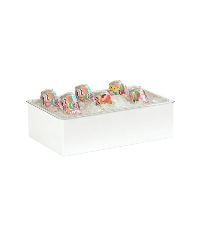 Khay Đựng Đá Chữ Nhật Cal-Mil 23712-12-15 - 30.5 cm x 50.8 cm x 15.2 cm, Kim Loại, Trắng