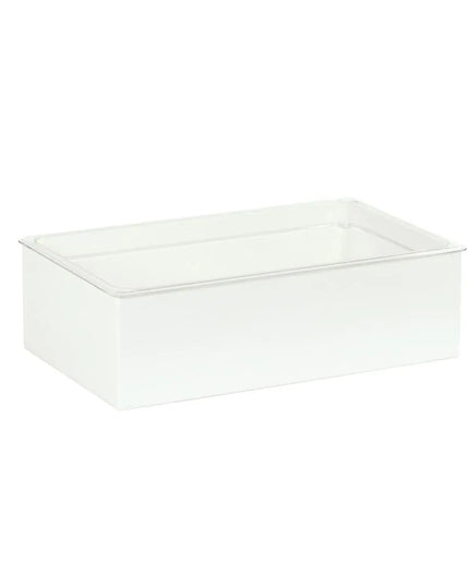 Khay Đựng Đá Chữ Nhật Cal-Mil 23712-12-15 - 30.5 cm x 50.8 cm x 15.2 cm, Kim Loại, Trắng