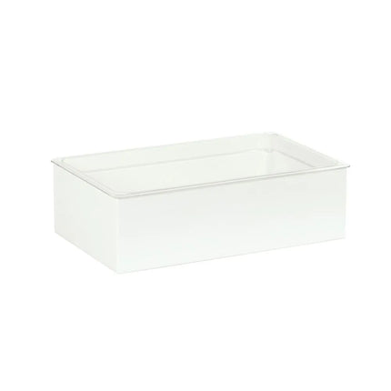 Khay Đựng Đá Chữ Nhật Cal-Mil 23712-12-15 - 30.5 cm x 50.8 cm x 15.2 cm, Kim Loại, Trắng