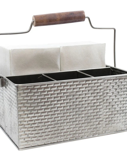 Khay Đựng Dao Muỗng Nĩa Chữ Nhật Tablecraft GPSSCADDY 4 Ngăn, Inox