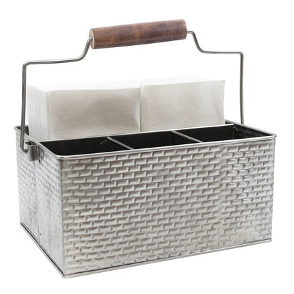 Khay Đựng Dao Muỗng Nĩa Chữ Nhật Tablecraft GPSSCADDY 4 Ngăn, Inox