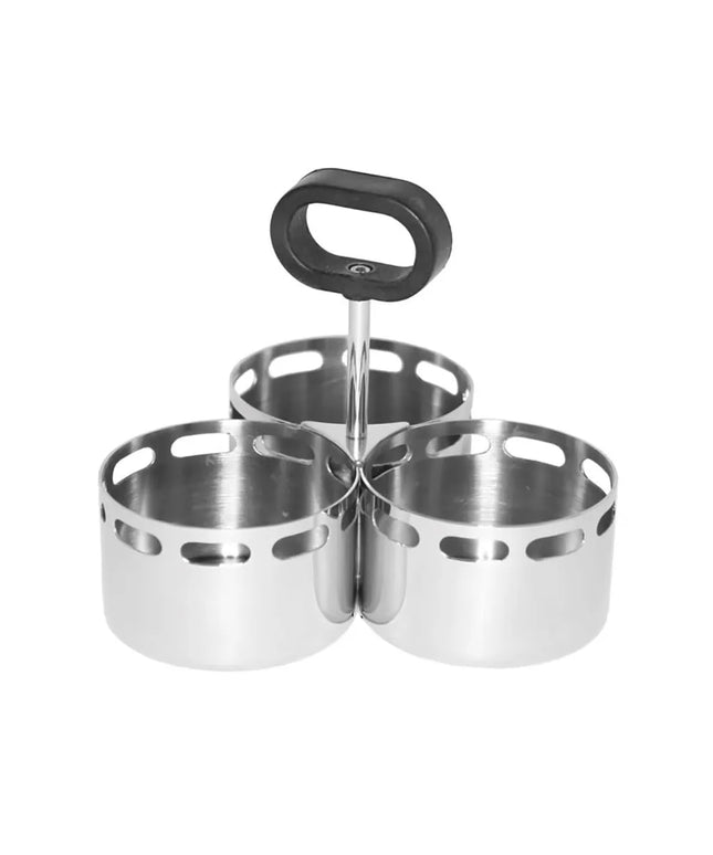 Khay Đựng Gia Vị 3 Ngăn Tròn Service Ideas SB-72 - Inox