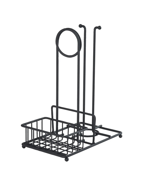 Khay Đựng Gia Vị Chữ Nhật 2 Ngăn Tablecraft 10263 - Thép, Đen