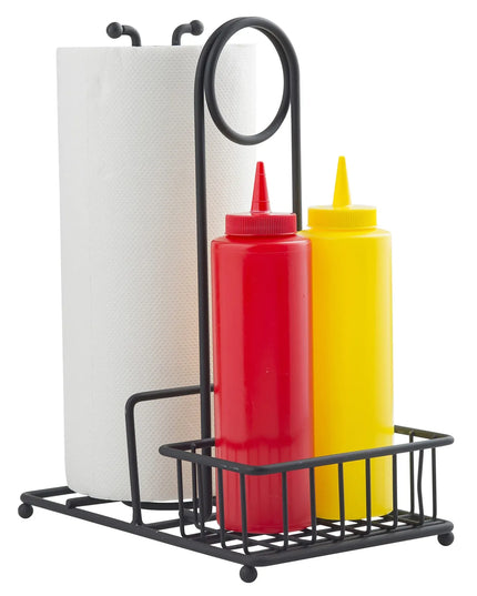 Khay Đựng Gia Vị Chữ Nhật 2 Ngăn Tablecraft 10263 - Thép, Đen