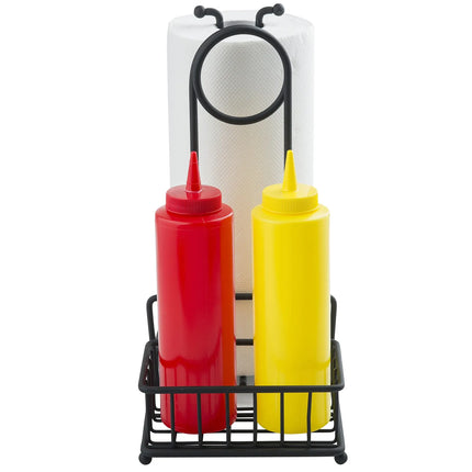 Khay Đựng Gia Vị Chữ Nhật 2 Ngăn Tablecraft 10263 - Thép, Đen