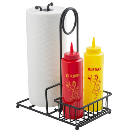 Khay Đựng Gia Vị Chữ Nhật 2 Ngăn Tablecraft 10263 - Thép, Đen