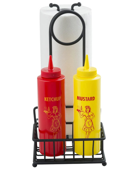 Khay Đựng Gia Vị Chữ Nhật 2 Ngăn Tablecraft 10263 - Thép, Đen