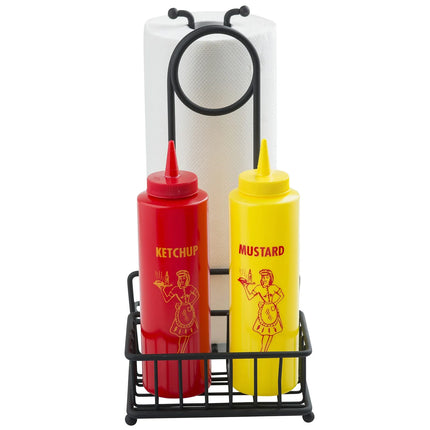 Khay Đựng Gia Vị Chữ Nhật 2 Ngăn Tablecraft 10263 - Thép, Đen
