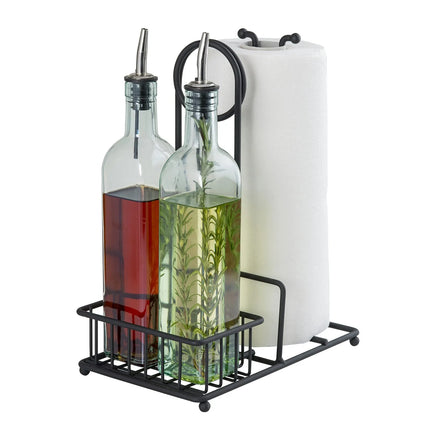 Khay Đựng Gia Vị Chữ Nhật 2 Ngăn Tablecraft 10263 - Thép, Đen