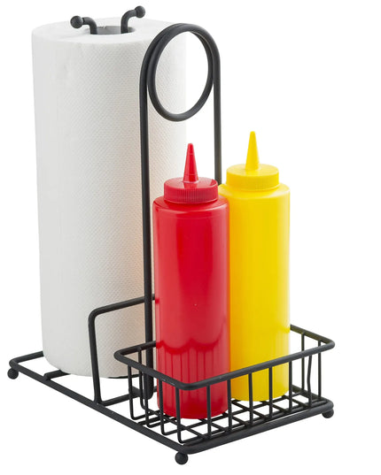 Khay Đựng Gia Vị Chữ Nhật 2 Ngăn Tablecraft 10263 - Thép, Đen