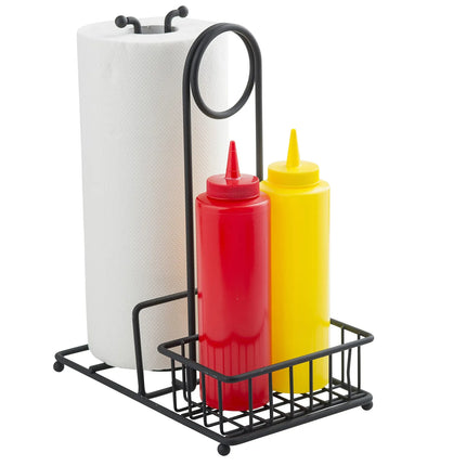 Khay Đựng Gia Vị Chữ Nhật 2 Ngăn Tablecraft 10263 - Thép, Đen