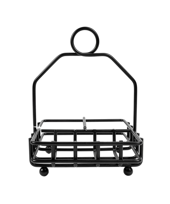 Khay Đựng Gia Vị Chữ Nhật 2 Ngăn Tablecraft 593RBK - Kim Loại, Đen