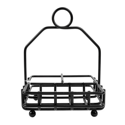 Khay Đựng Gia Vị Chữ Nhật 2 Ngăn Tablecraft 593RBK - Kim Loại, Đen
