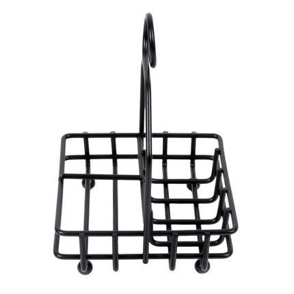 Khay Đựng Gia Vị Chữ Nhật 2 Ngăn Tablecraft 593RBK - Kim Loại, Đen