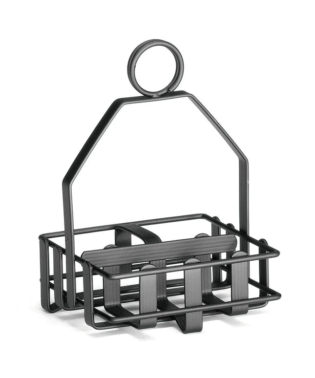 Khay Đựng Gia Vị Chữ Nhật 2 Ngăn Tablecraft 606RBK - Kim Loại, Đen