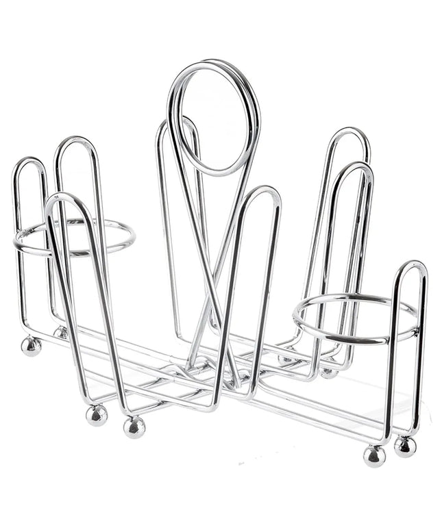 Khay Đựng Gia Vị Chữ Nhật 4 Ngăn Tablecraft 591C Dây Thép Mạ Chrome