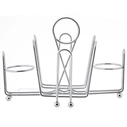 Khay Đựng Gia Vị Chữ Nhật 4 Ngăn Tablecraft 591C Dây Thép Mạ Chrome