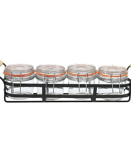 Khay Đựng Gia Vị Chữ Nhật Tablecraft CJS12R - Kim Loại, Đen