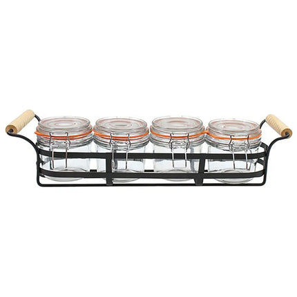 Khay Đựng Gia Vị Chữ Nhật Tablecraft CJS12R - Kim Loại, Đen