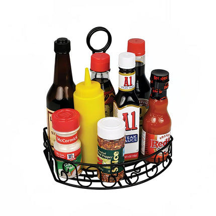 Khay Đựng Gia Vị Nửa Vòng Tròn Winco WBKH-6SB - Dây Kim Loại, Đen