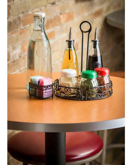 Khay Đựng Gia Vị Tròn Tablecraft BK2780 Kim Loại Đen