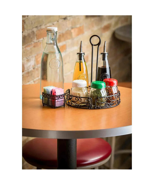 Khay Đựng Gia Vị Tròn Tablecraft BK2780 Kim Loại Đen