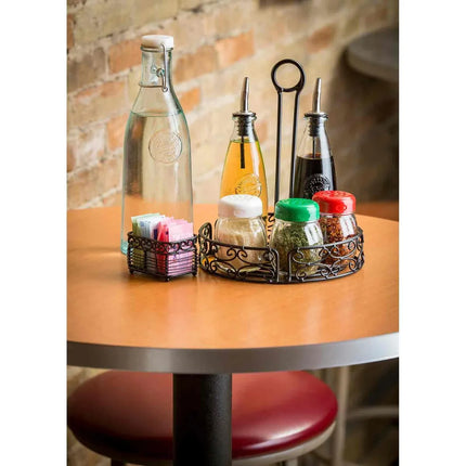Khay Đựng Gia Vị Tròn Tablecraft BK2780 Kim Loại Đen