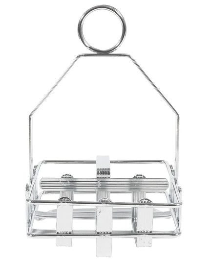 Khay Đựng Gia Vị Vuông 3 Ngăn Winco WH-7 - Kim Loại Mạ Chrome