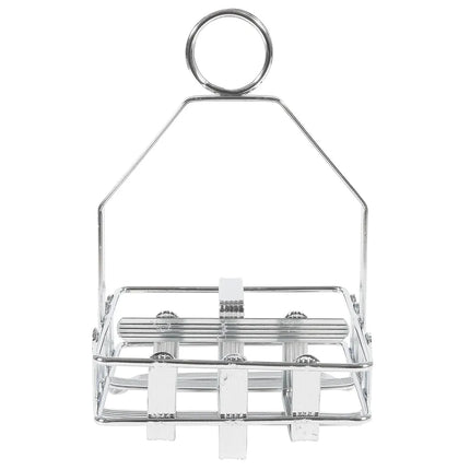 Khay Đựng Gia Vị Vuông 3 Ngăn Winco WH-7 - Kim Loại Mạ Chrome