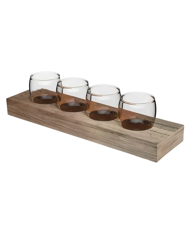 Khay Đựng Ly Dùng Một Lần Tossware TA7FT9964CP POP 4 Ngăn 50.8 cm x 29.2 cm - Dành Cho Ly Pint Mini 207 ml, Bìa Cứng, Vân Gỗ