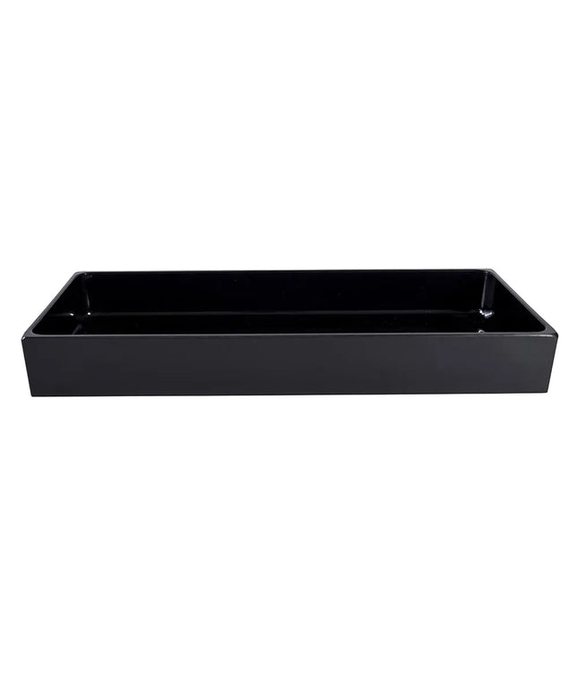 Khay Đựng Thực Phẩm Chữ Nhật Elite Global Solutions M6152-B Melamine Đen 38.1 x 15.2 x 2.5 cm
