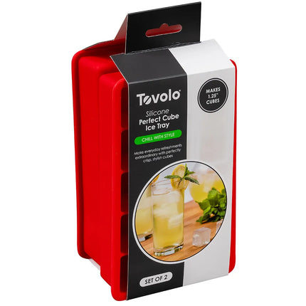 Khay Làm Đá Hình Vuông Tovolo 81-9516 Màu Candy Apple