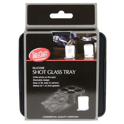 Khay Làm Đá Ly Shot Tablecraft BSST 4 Ngăn - Silicone, Màu Đen