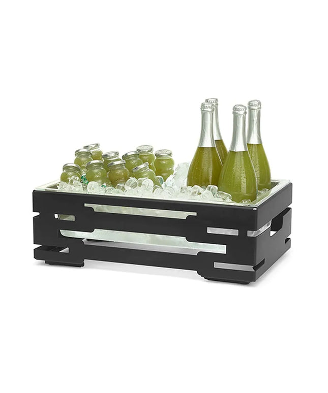 Khay Làm Lạnh Chữ Nhật Rosseto SM244 54.9 cm x 34.5 cm x 17.8 cm, Đen
