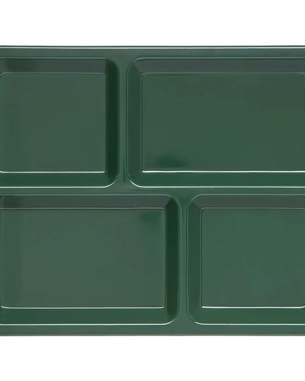 Khay Melamine Chữ Nhật Carlisle KL44408 4 Ngăn 27.9 x 21.6 cm Màu Xanh Rừng