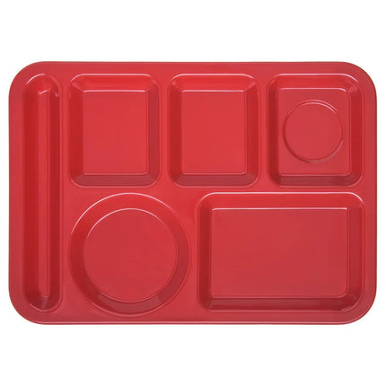 Khay Melamine Chữ Nhật Chia 6 Ngăn Carlisle 4398005 35.6 cm x 25.4 cm Màu Đỏ