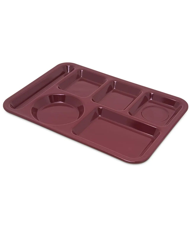 Khay Melamine Chữ Nhật Chia 6 Ngăn Carlisle 4398085 35.6 cm x 25.4 cm Màu Đỏ Đậm