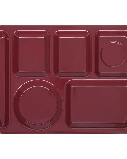 Khay Melamine Chữ Nhật Chia 6 Ngăn Carlisle 4398085 35.6 cm x 25.4 cm Màu Đỏ Đậm
