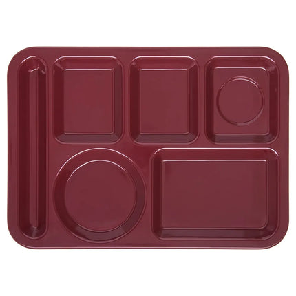 Khay Melamine Chữ Nhật Chia 6 Ngăn Carlisle 4398085 35.6 cm x 25.4 cm Màu Đỏ Đậm