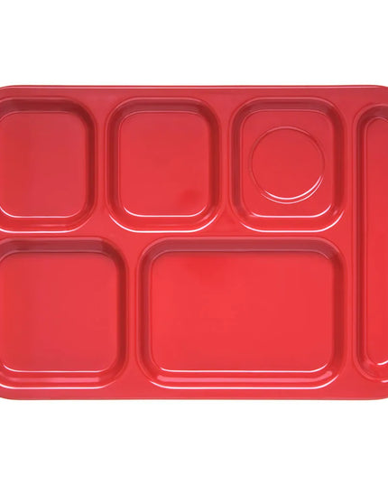 Khay Melamine Chữ Nhật Chia 6 Ngăn Carlisle 4398805 36.8 cm x 25.4 cm Màu Đỏ