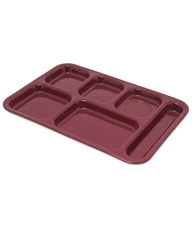 Khay Melamine Chữ Nhật Chia 6 Ngăn Carlisle 4398885 36.8 cm x 25.4 cm Màu Đỏ Đậm