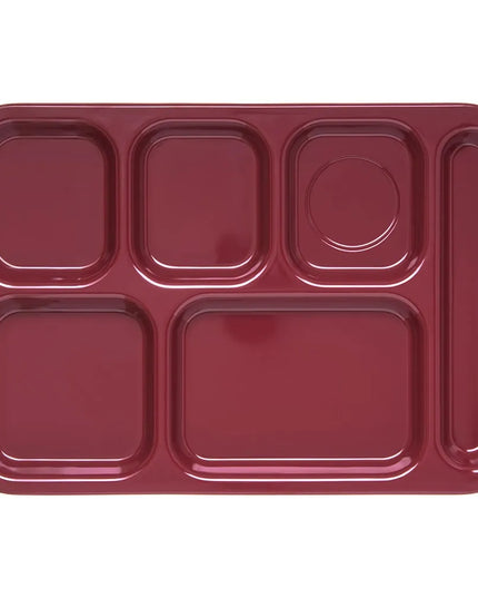Khay Melamine Chữ Nhật Chia 6 Ngăn Carlisle 4398885 36.8 cm x 25.4 cm Màu Đỏ Đậm