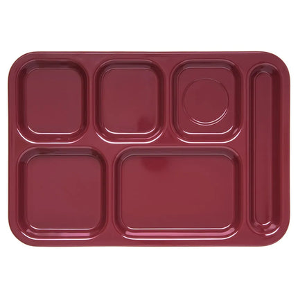 Khay Melamine Chữ Nhật Chia 6 Ngăn Carlisle 4398885 36.8 cm x 25.4 cm Màu Đỏ Đậm