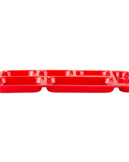 Khay Melamine Chữ Nhật GET TR-151-R 6 Ngăn 39.4 x 25.1 cm Màu Đỏ