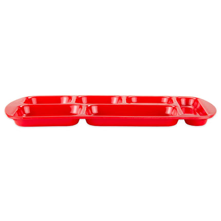 Khay Melamine Chữ Nhật GET TR-151-R 6 Ngăn 39.4 x 25.1 cm Màu Đỏ