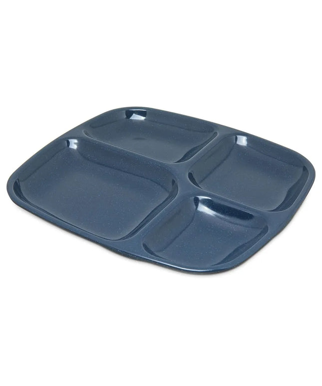 Khay Melamine Hình Chữ Nhật Carlisle 4398635 4 Ngăn, 26.2 x 24.4 cm, Xanh Cafe